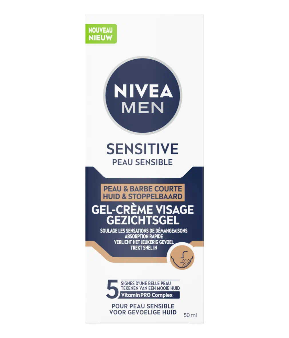 GEL-CRÈME VISAGE PEAU SENSIBLE & BARBE COURTE