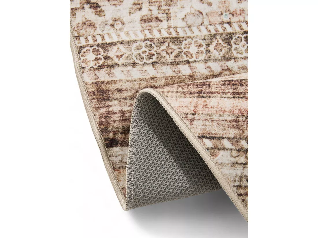 Tapis lavable George Marron ø 160 cm rond