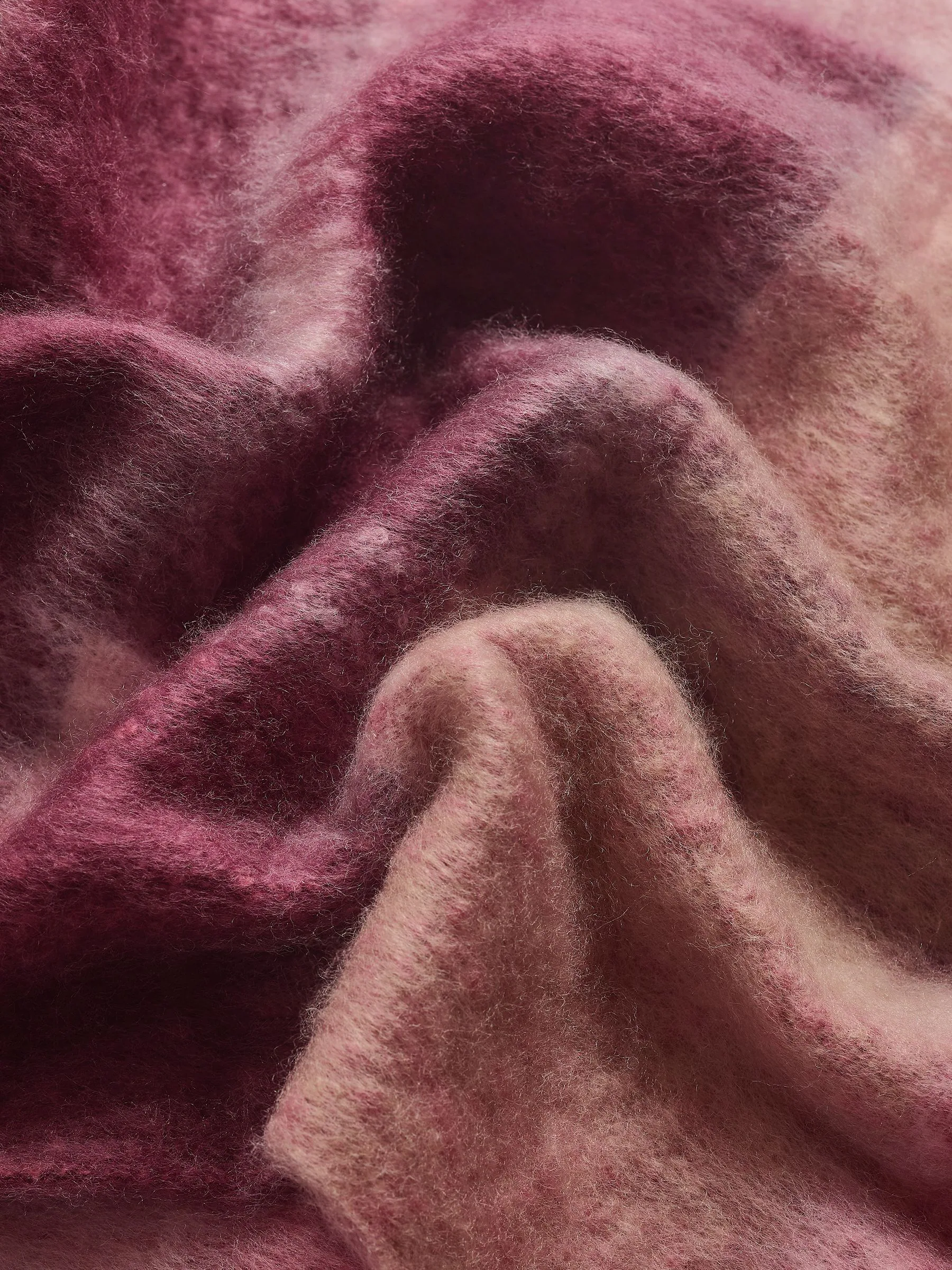 Bordeauxrood geruit - Lipsy Cosy geborstelde sjaal