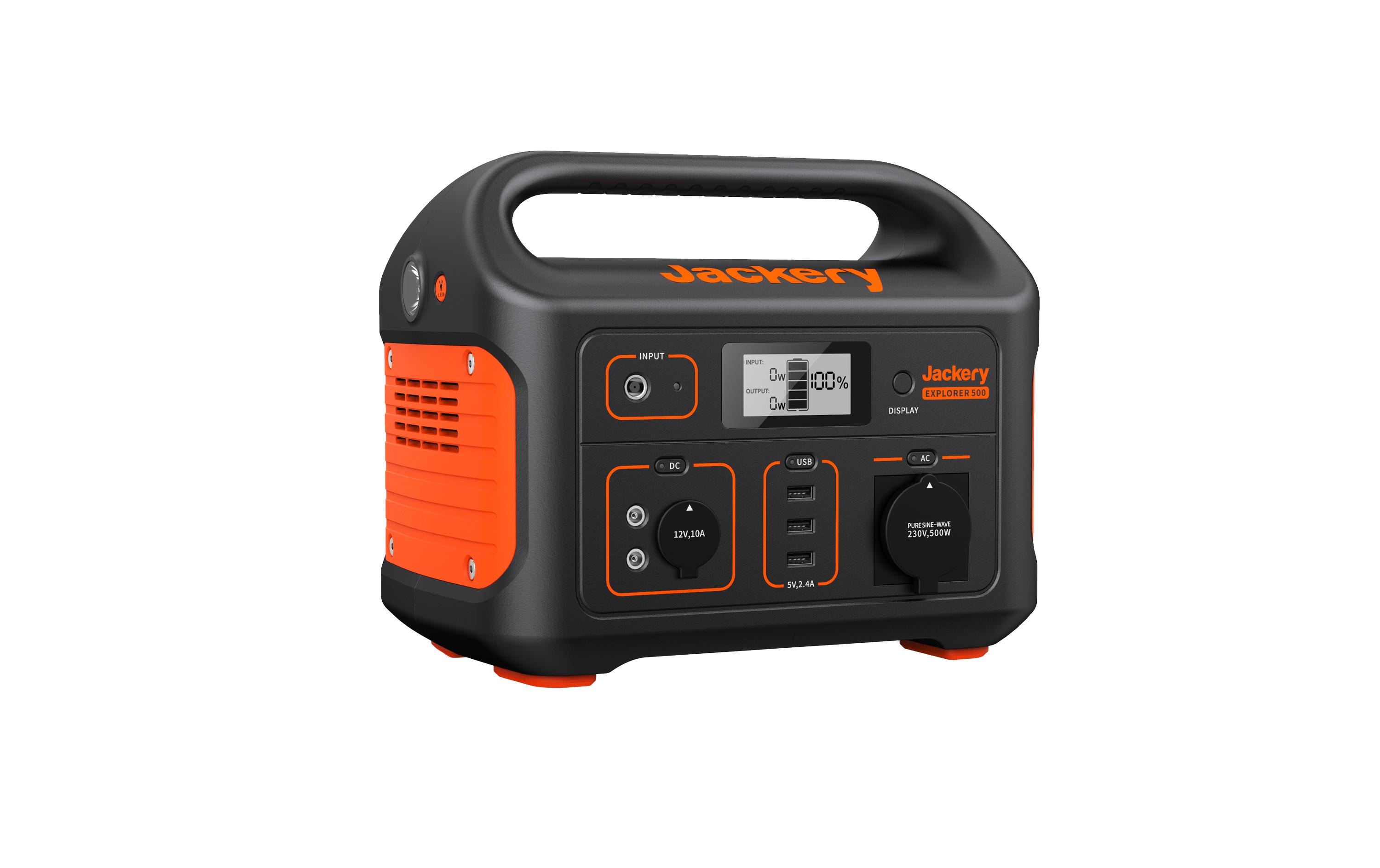 Power Station Explorer 500 518 Wh<br>Mobiler Stromspeicher und Stromgenerator mit 230 V Schuko Steckdose, Solar Generator