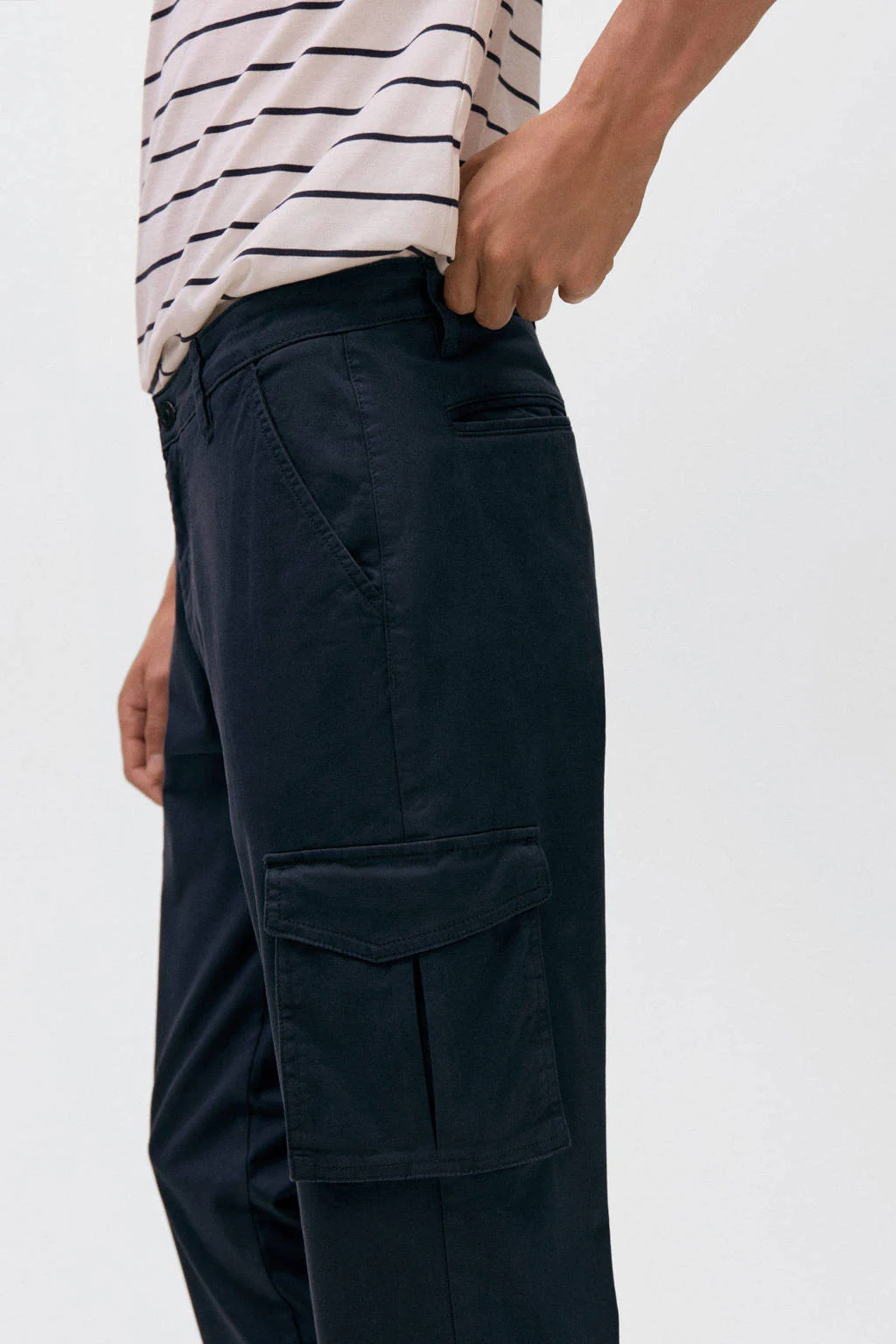 MANGO TEEN cargo broek donkerblauw