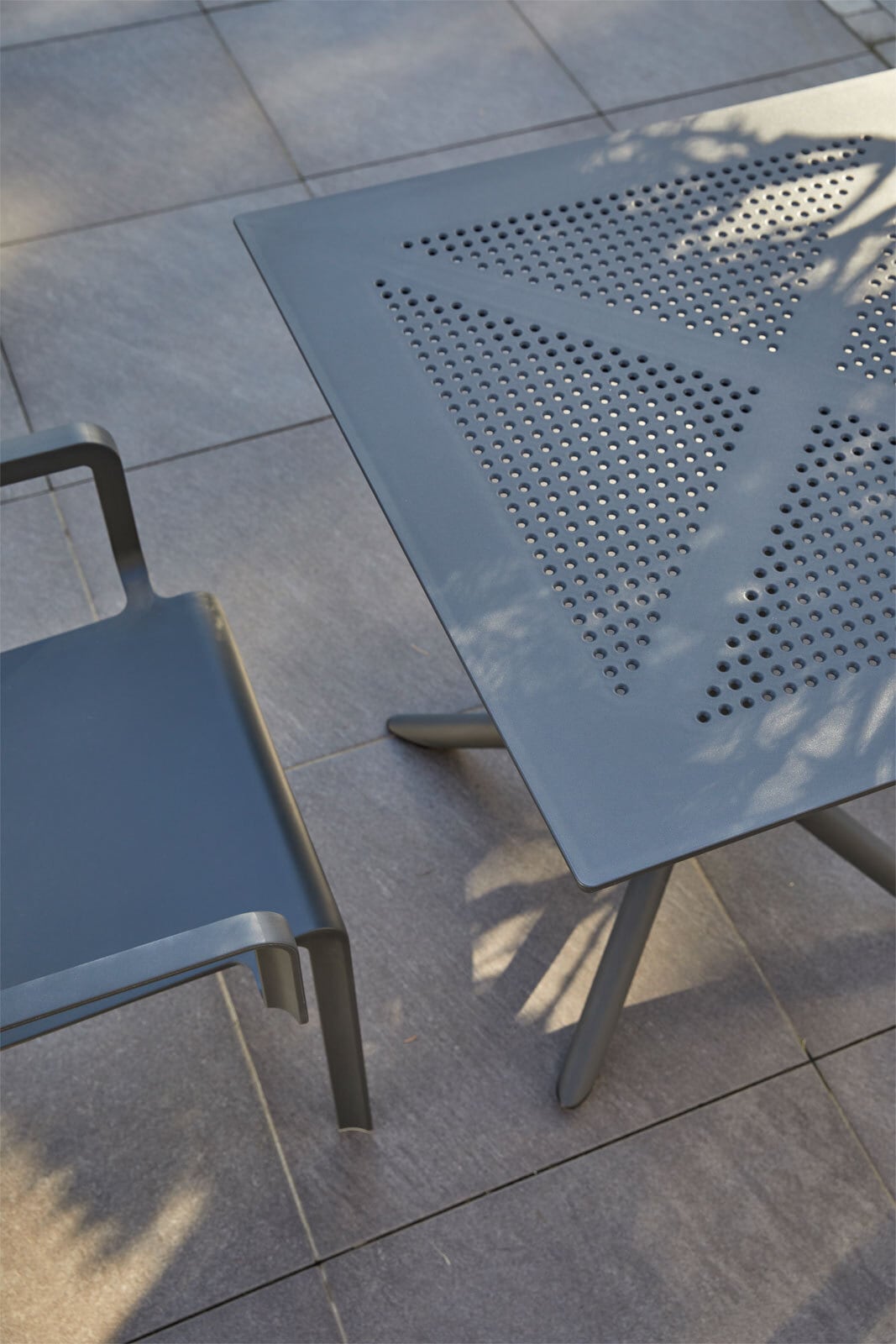 NARDI Stapelstuhl Garten TRILL AL 2er Set anthrazit