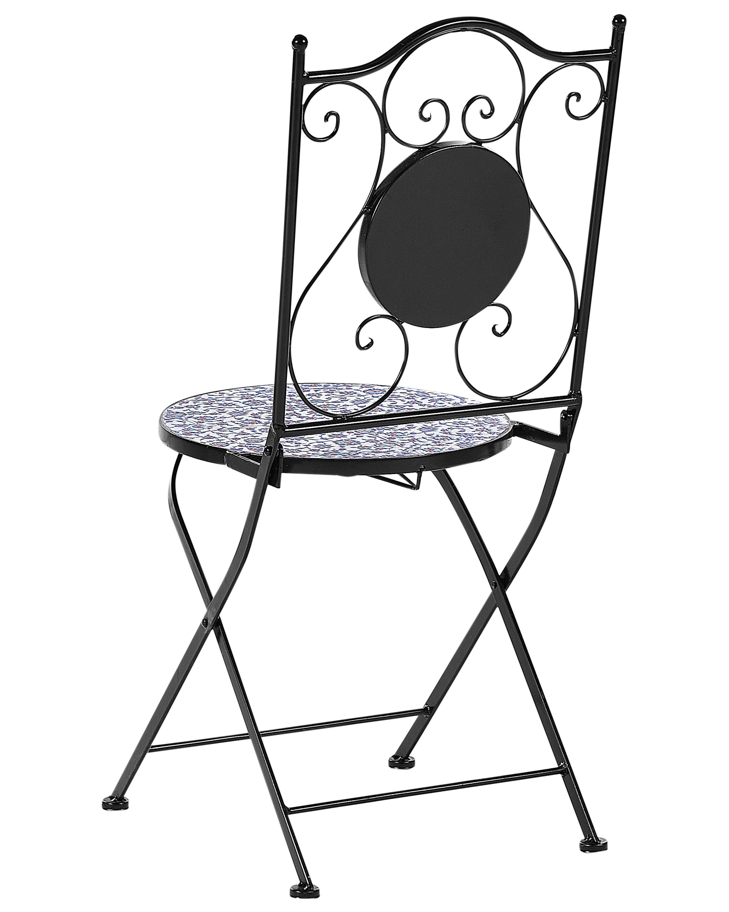 Set van 2 tuinstoelen CAMPRENA Metaal Zwart