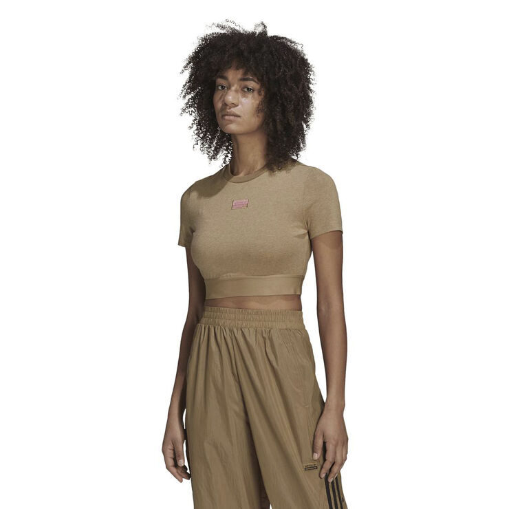 adidas CROPPED TEE Brown