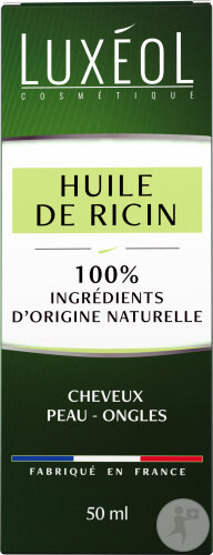 Luxéol Huile De Ricin Cheveux-Peaux-Ongles Flacon Compte-Gouttes 50ml