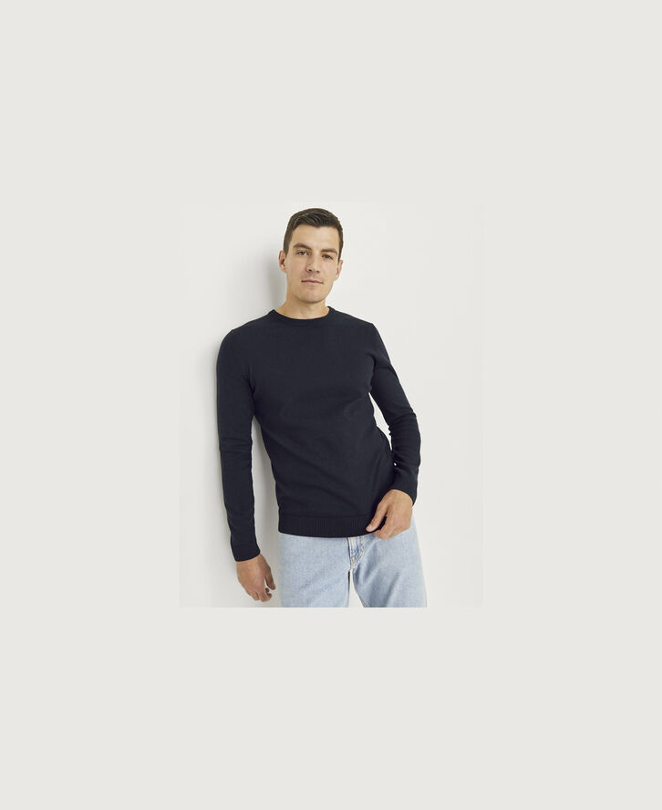 JJ-REBEL JREBCALLUM KNIT CREW NECK NOOS Blå