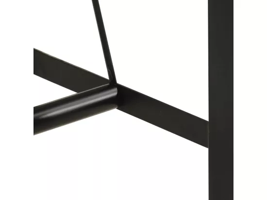 Table de bar 150x70x107 cm bois massif de récupération et fer