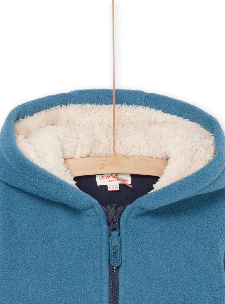 Gilet bi-matières à capuche