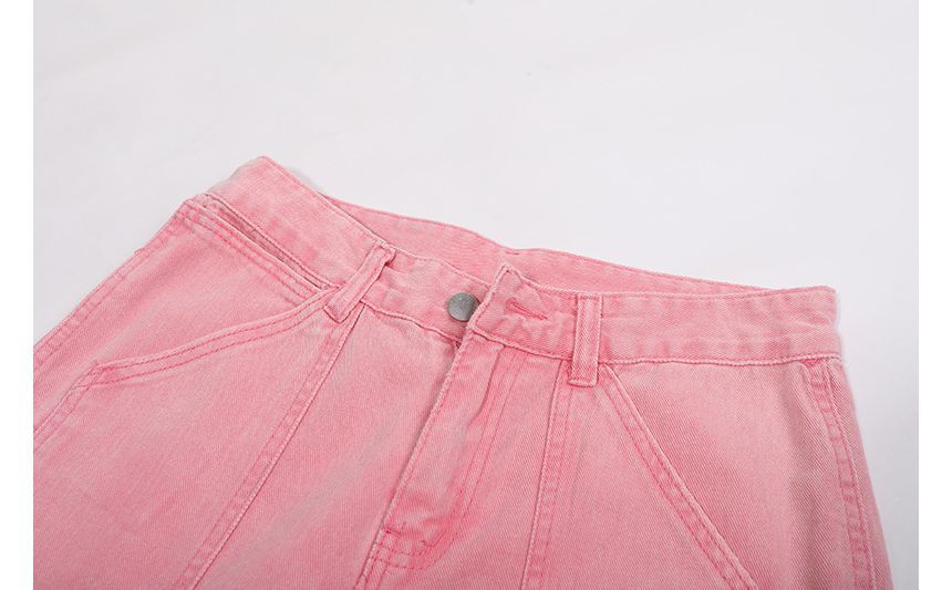 Nikoflin - Mid Rise Washed Panel Straight Leg Jeans