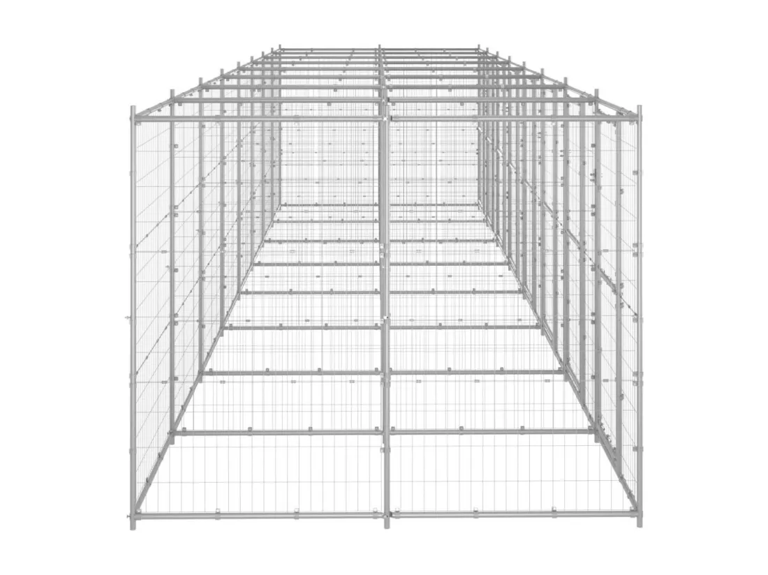 Chenil extérieur cage enclos 880 x 220 x 180 cm 02_0000411