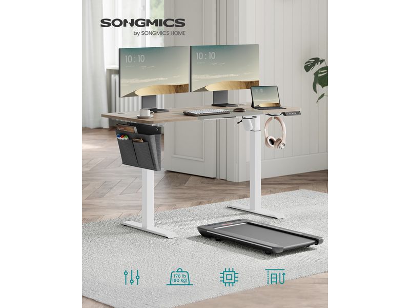 Songmics Stehtisch 140 x 60 cm, höhenverstellbar Bürotisch