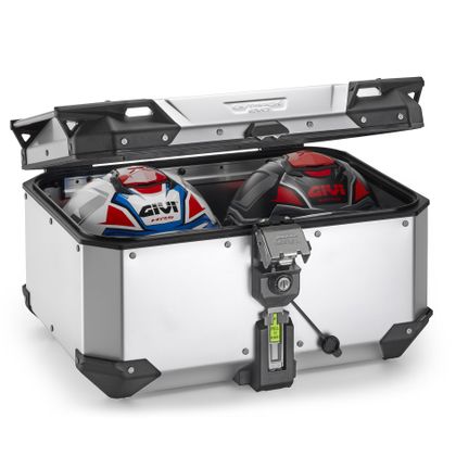 Top case Givi TREKKER OUTBACK EVO SMART 58 Litres (SANS BARILLET) - Anodisé - Gris