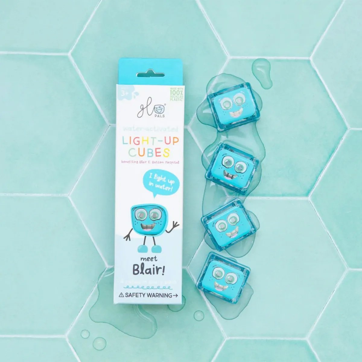 Glo Pals Cubes Lumineux pour le Bain - Blair
