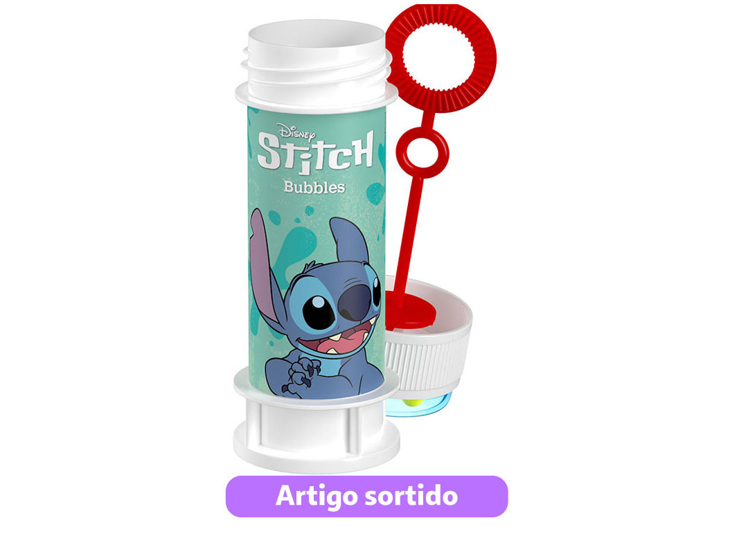 BOLAS DE SABÃO STITCH 60ML MODELOS SORTIDOS