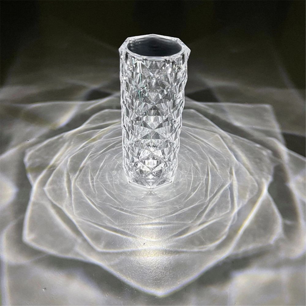 Dimmbare LED Diamant Lampe USB Home Deko Beleuchtung Nachtlicht im Kristall Design inkl. Fernbedienung - Bunt