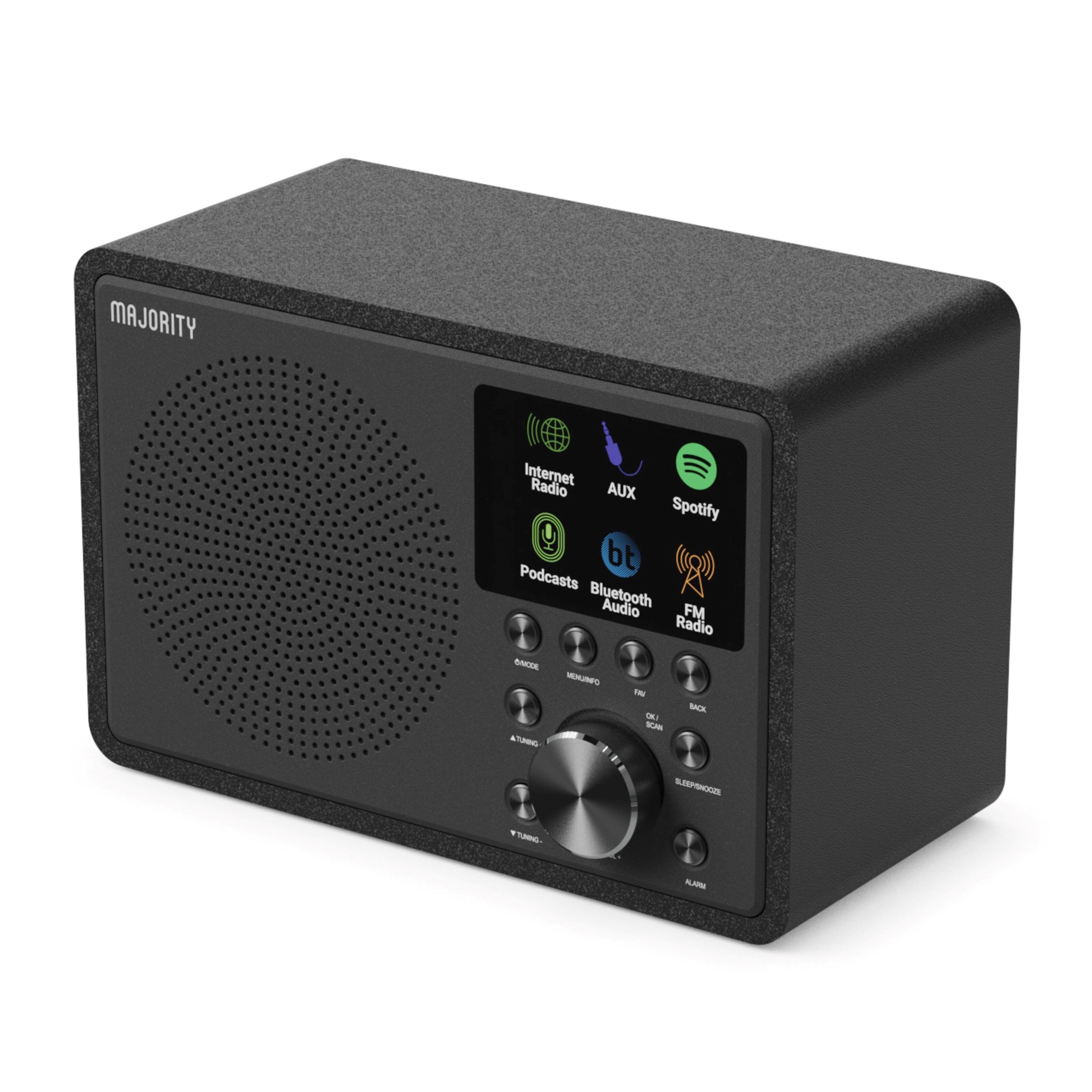 Majority Touro Internet Radio med Wi-Fi og AM/FM
