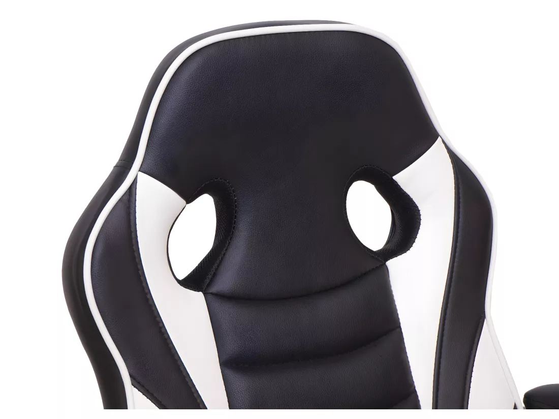 Chaise de bureau MCW-F59, noir-blanc