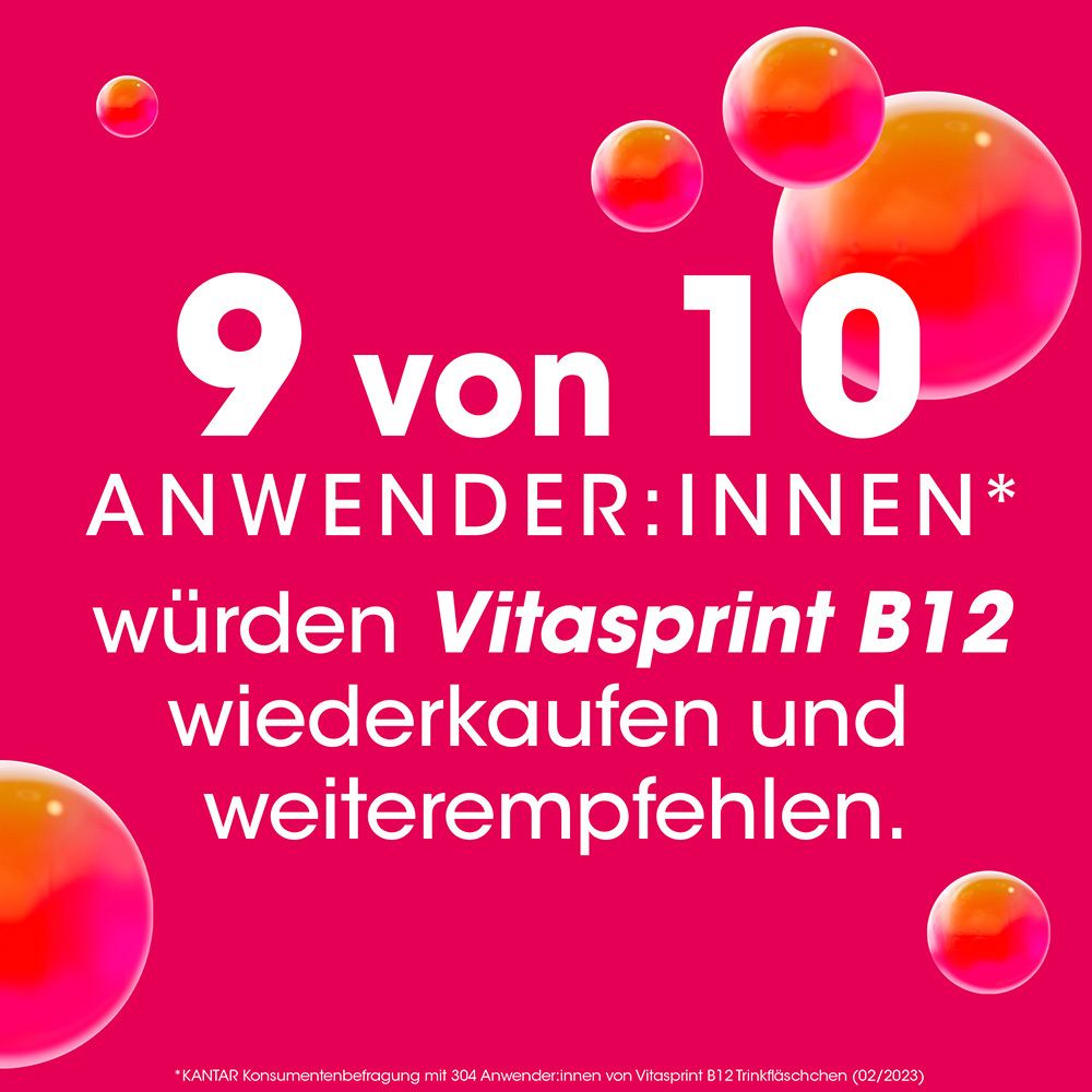 Vitasprint B12 Trinkfläschchen, mit Vitamin B12 für mehr Energie