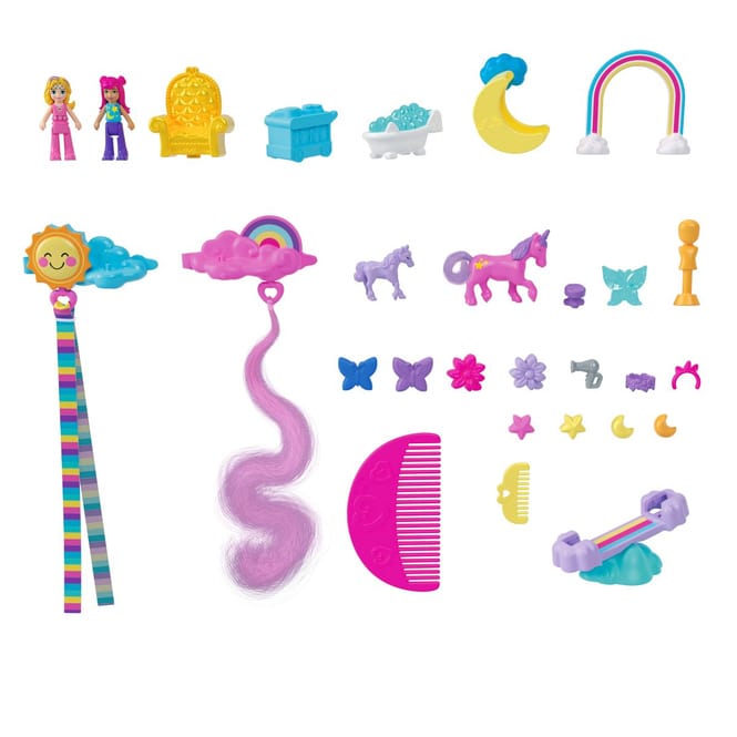 Polly Pocket - Einhorn Haarspiel Schatulle - pink