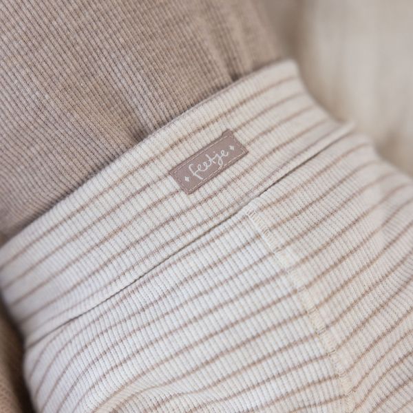 Feetje The Magic is in You Rib Broek - Streep - Taupe Melange