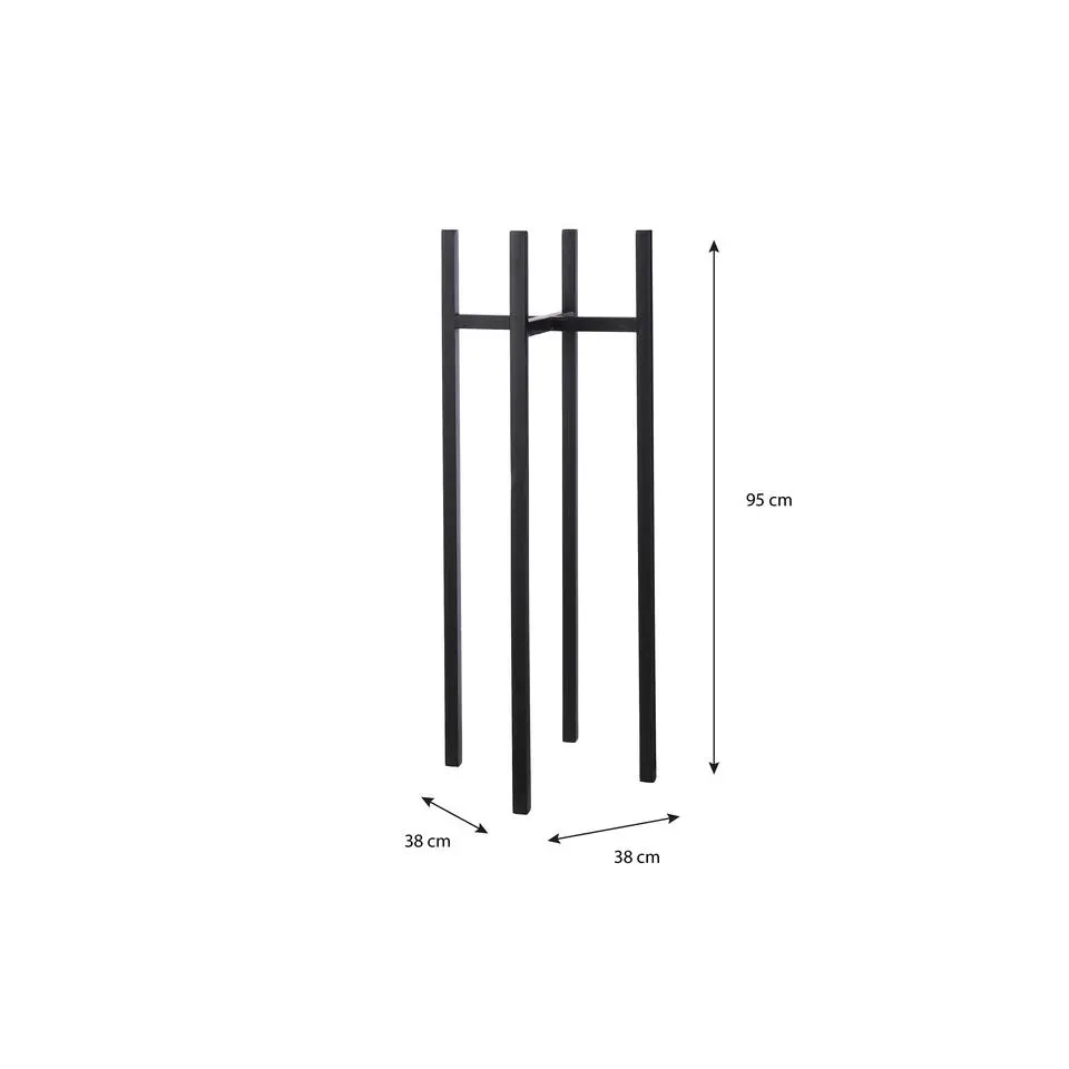 Mica Decorations Ascot Plantenstandaard L37,5 x B37,5 x H95 cm Zwart