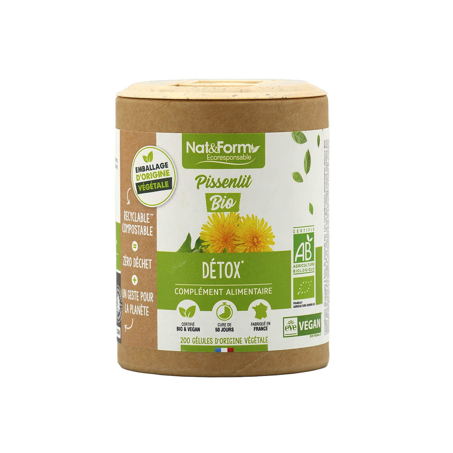 Pissenlit bio - 200 gélules de 325mg