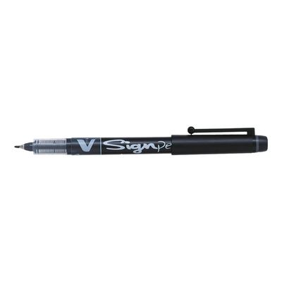Pilot V Sign Pen - Pack de 12 feutres fins - noir