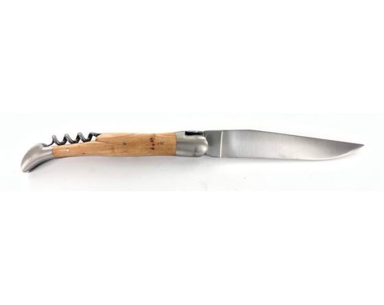 Laguiole Tradition 12 cm - 2 mitres - 2 pièces - Genévrier Couteau de Poche Forge de Laguiole