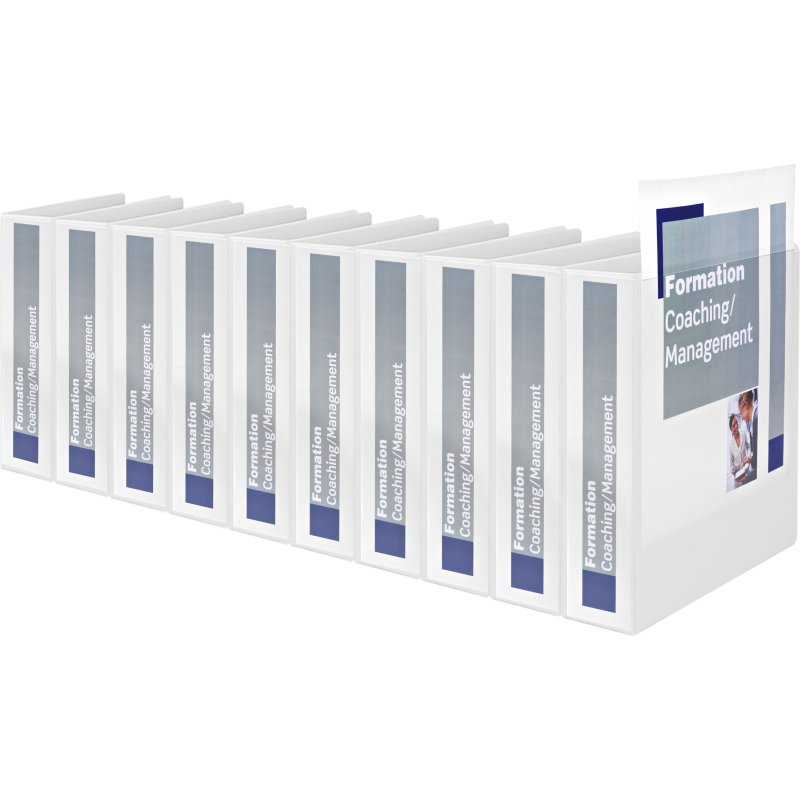 Pack 7 classeurs 4 anneaux cartonnés Bruneau personnalisables A4 - Dos 8,5 cm + 3 offerts