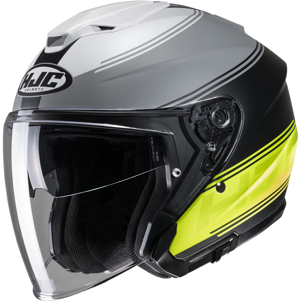 HJC - Casque i30 Vicom MC3HSF / Noir / Argent / Jaune fluo / Blanc / Mat