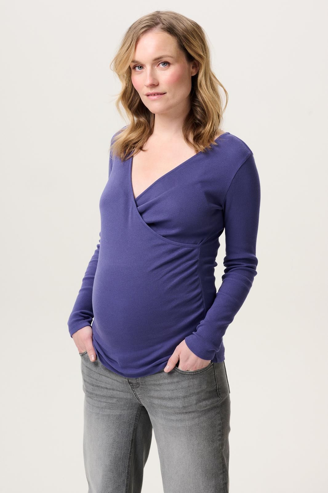 Noppies Maternity Voedingsshirt Sara - Skipper Blue