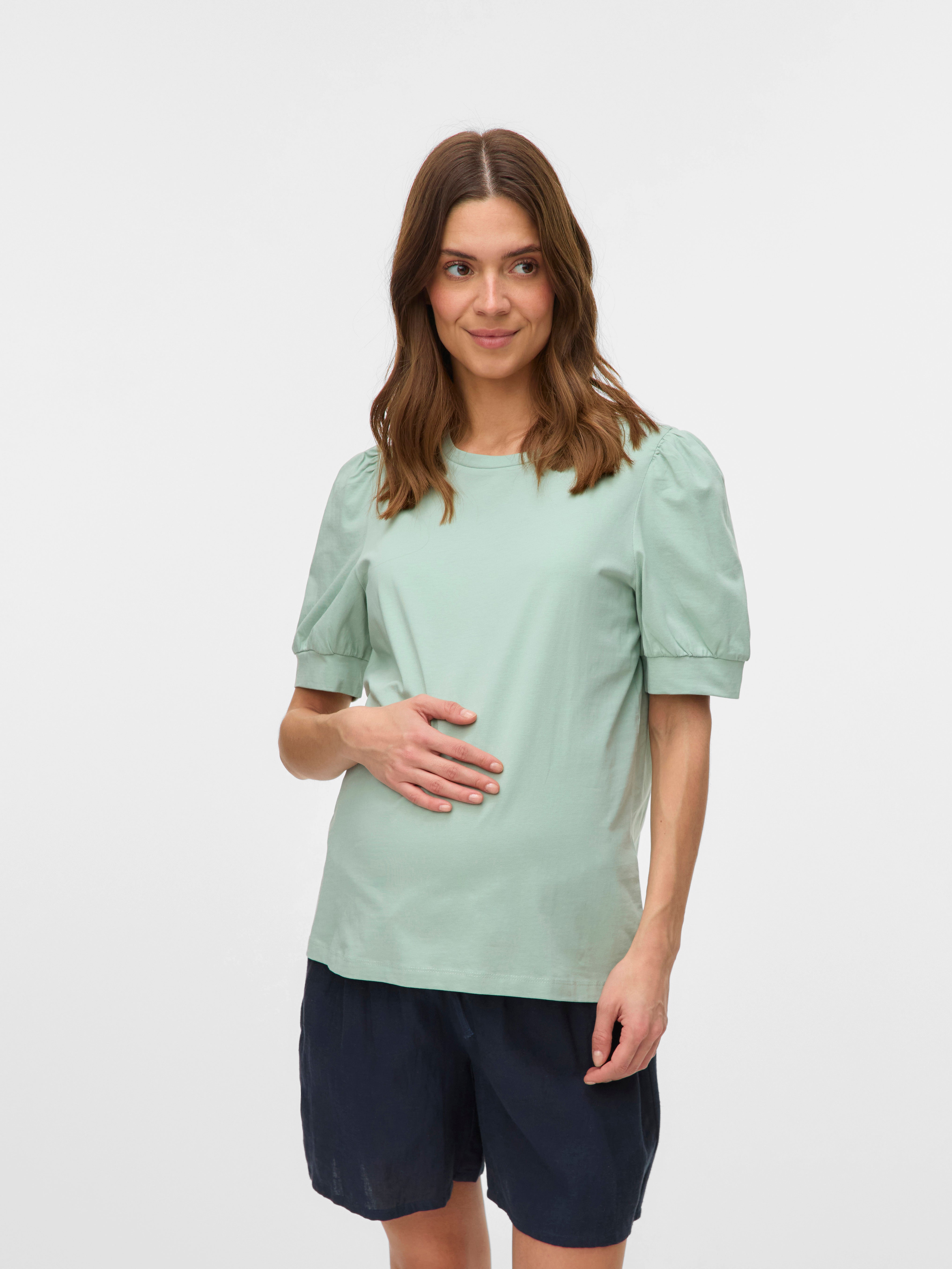 Regular fit O-hals Ballonmouwen T-shirts