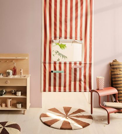 Ferm Living Gulvt?ppe - 70 cm - Uld - Dark Brick/Off White