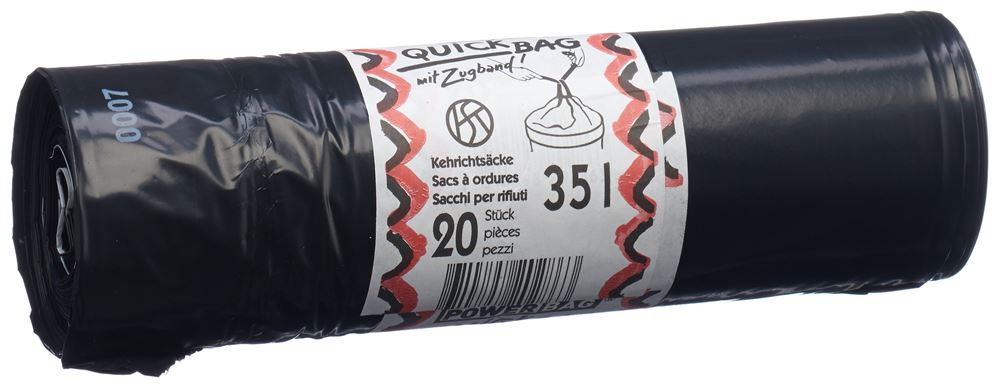 SCHLATTER Kehrichtsäcke QuickBag<br>20 Stück, Rolle, 35lt, OKS