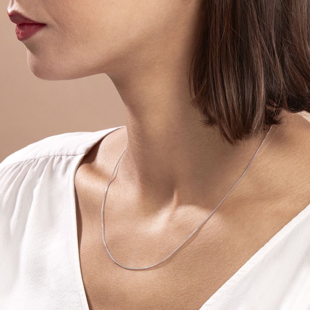 Chaîne Imad Maille Gourmette Or Blanc