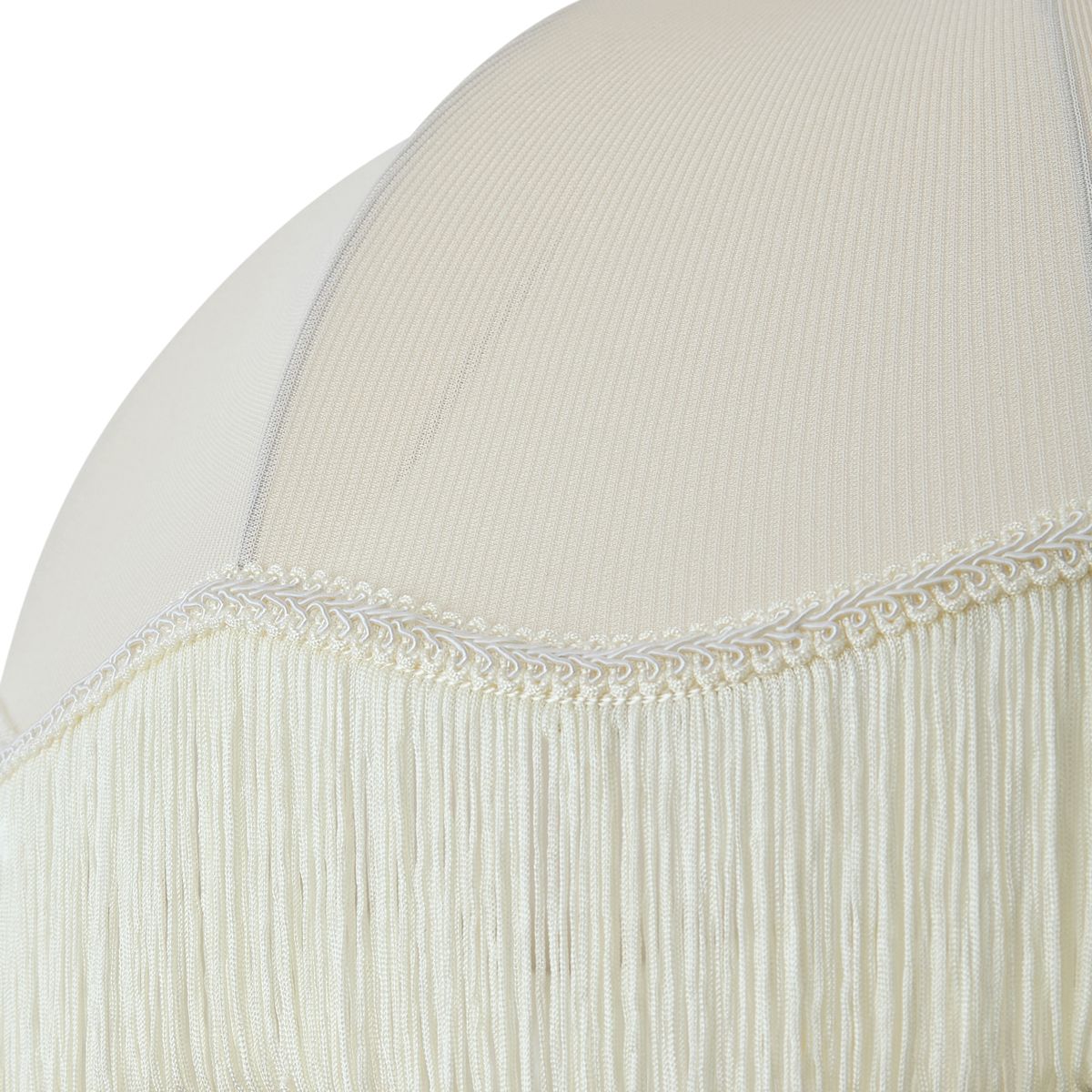 Stoffen lampenkap beige met witte binnenkant 45/15/21,5 - Heritage