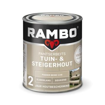 Rambo Pantserbeits Vintage tuin- en steigerhout zijdeglans dekkend poeder beige 750 ml