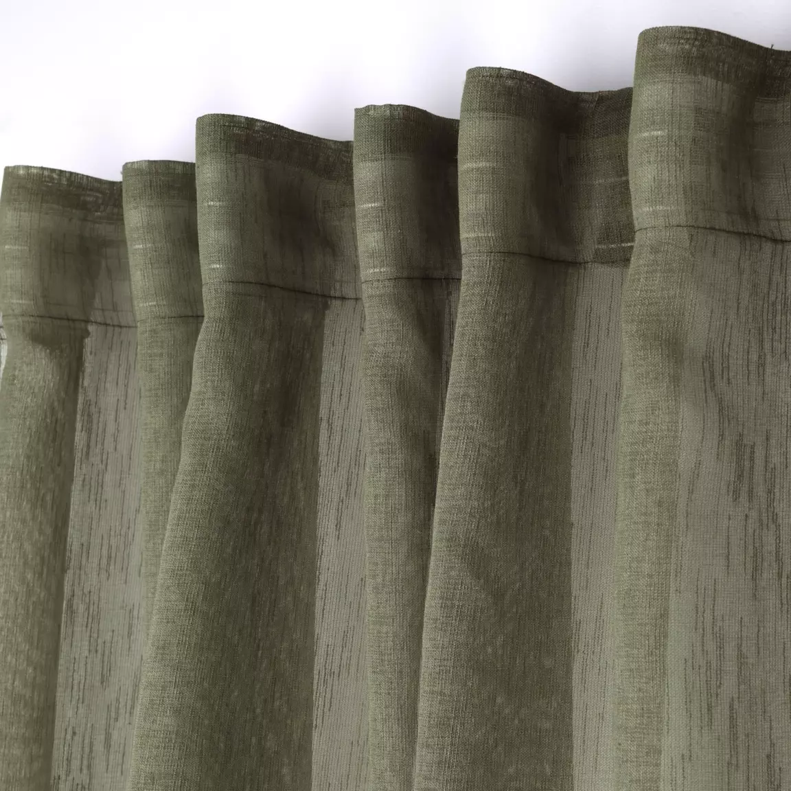 Voilage galon fronceur (140 x 260 cm) Derby Vert kaki