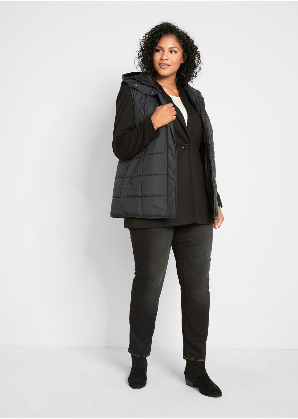 Jean thermo avec effet push-up et taille confortable, Straight