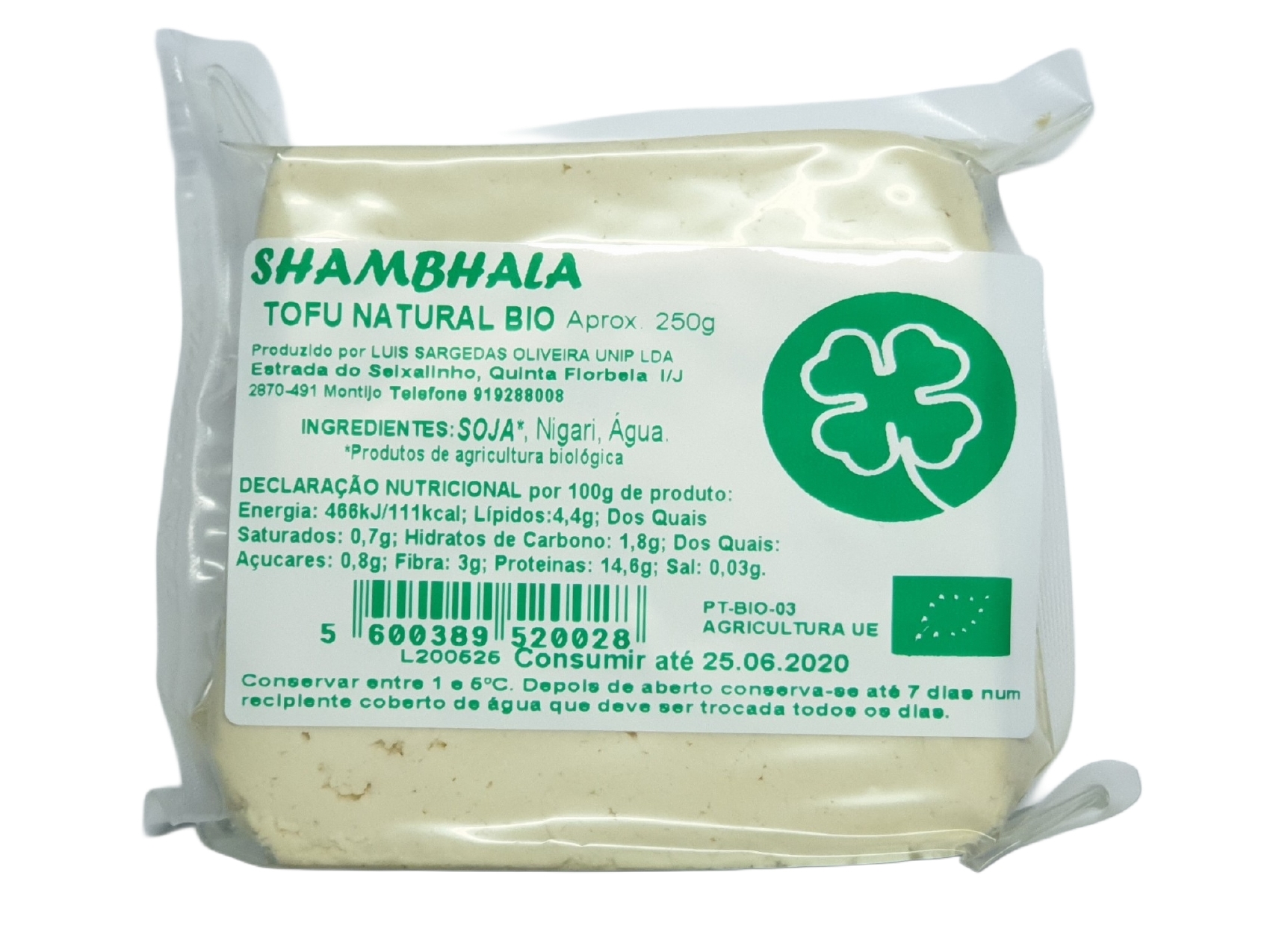 TOFU SHAMBHALA FRESCO NATURAL BIOLÓGICO 250G