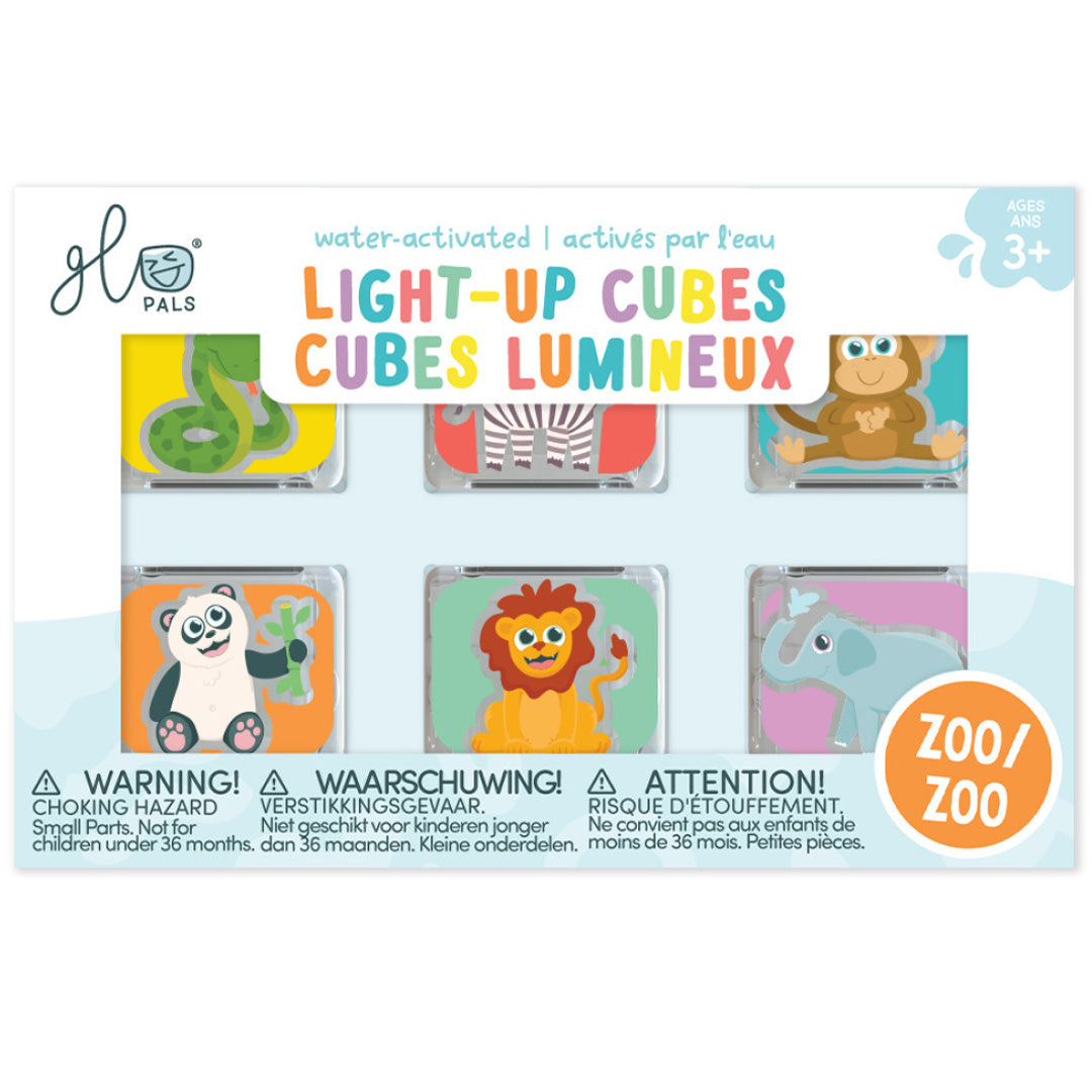 glo pals limited edition lichtblokjes - zoo - 6st