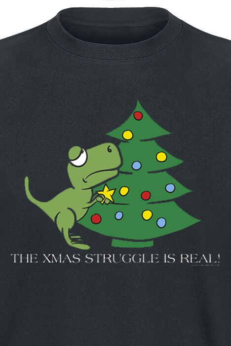 The Xmas Struggle Is Real | Slogans T-Shirt Manches courtes