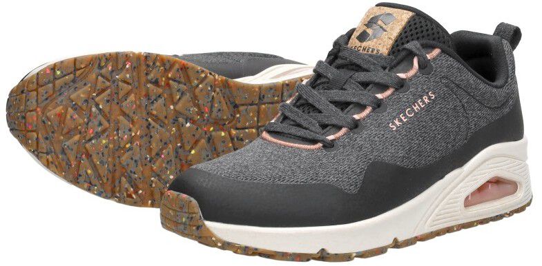 Skechers Uno - Pla-Knit zwart