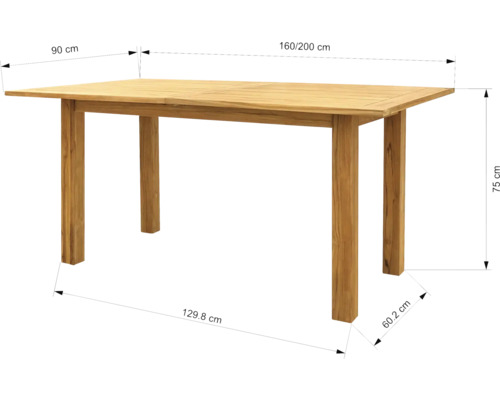 Opvouwbare teakhouten tuintafel