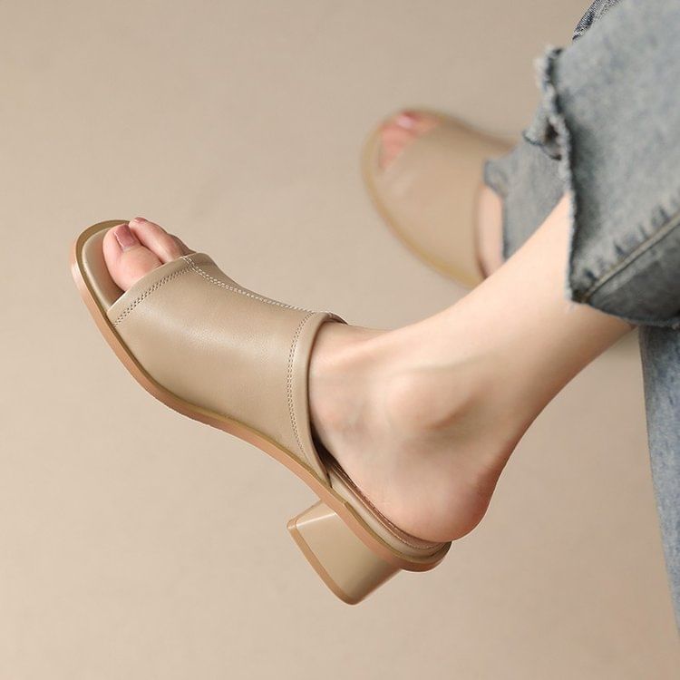 Asterisk - Sandalen met dikke hak