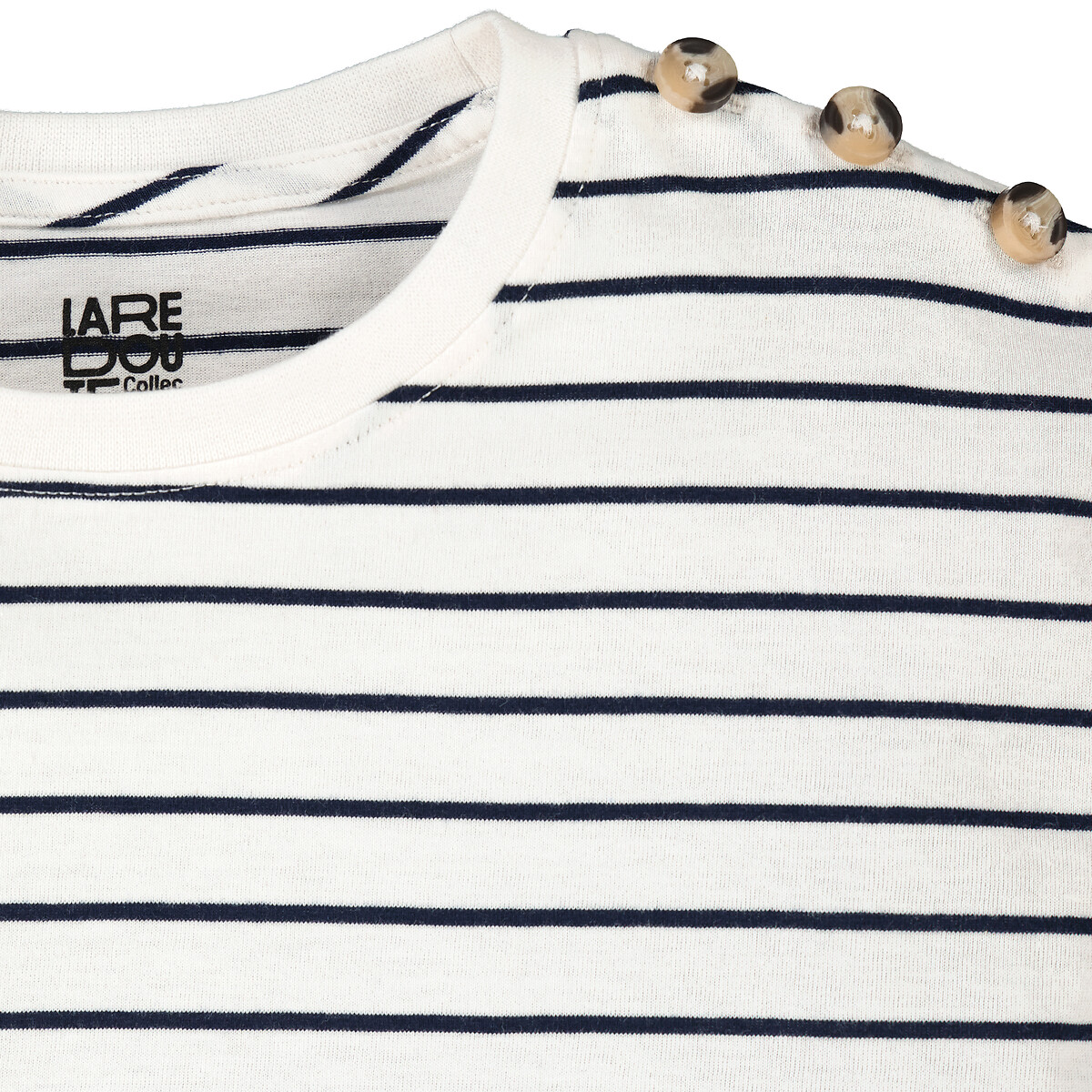 COLEÇÃO LA REDOUTE<br>Camisa azul-marinho de manga comprida, em algodão