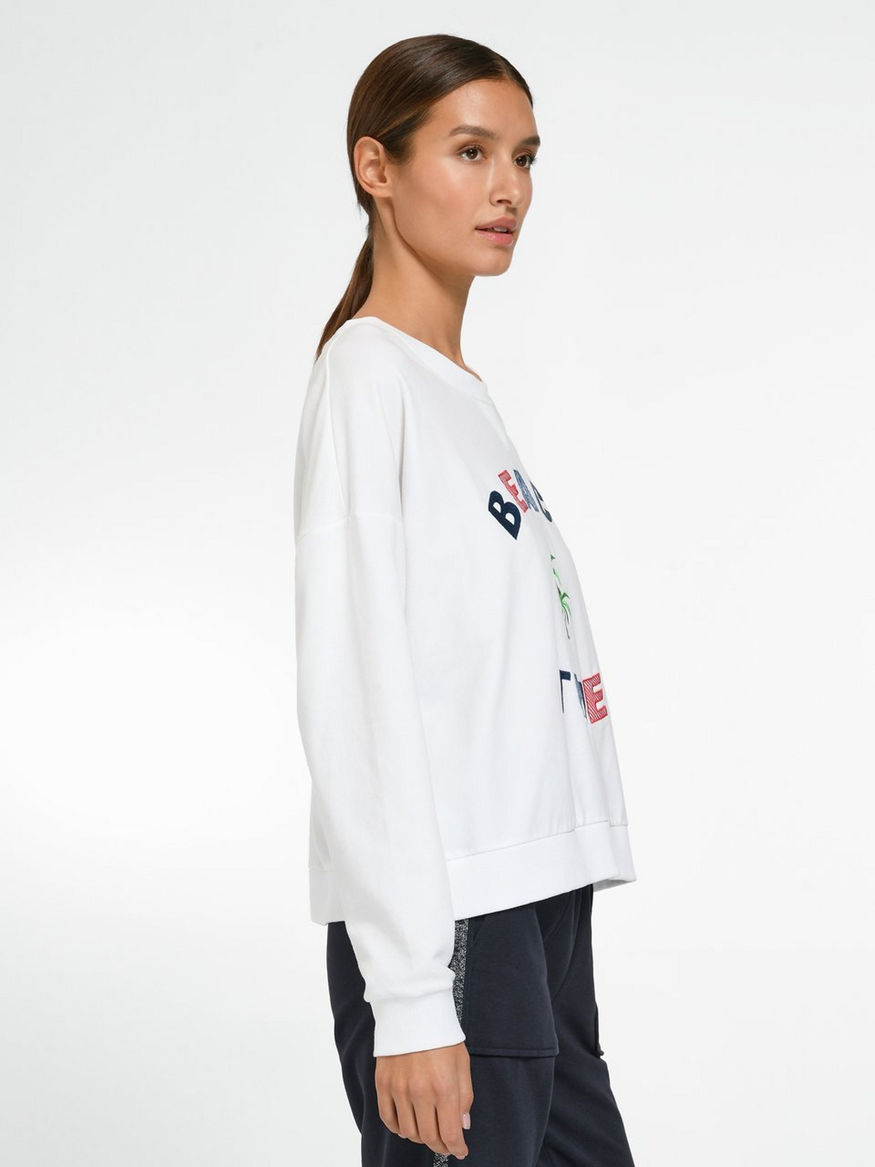 Sweatshirt mit überschnittener Schulter