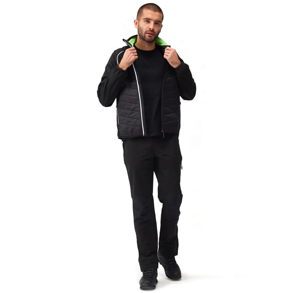 Doudoune randonnée REGATTA STEREN HYBRID BLACK (JASMINE GREEN)