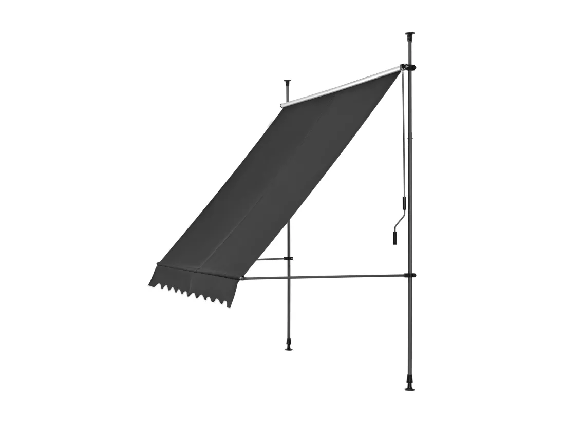 Store banne téléscopique acier noire 350 x 120 x 200 cm 03_0008341