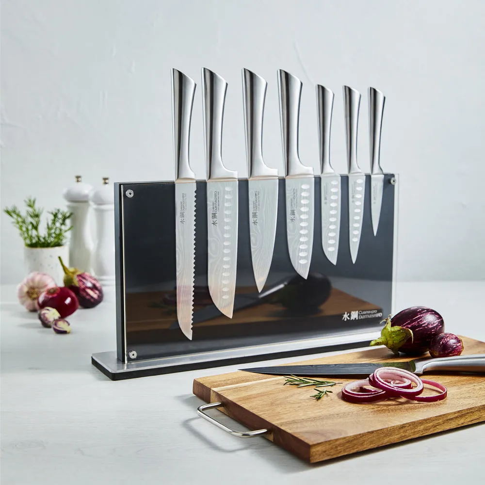 THE CUSTOM CHEF™ Damashiro® Bodo Knivblok m. skærebræt - 10 dele